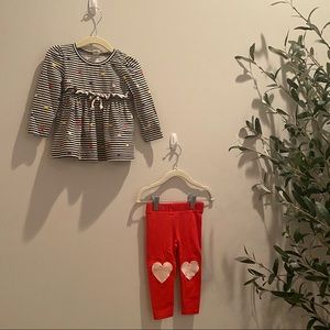 Adorable Heart and Striped Set!